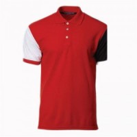 SKP016 Order POLO shirts for men and women to make sports Polo shirts Polo shirt factory stitching sleeve color front view